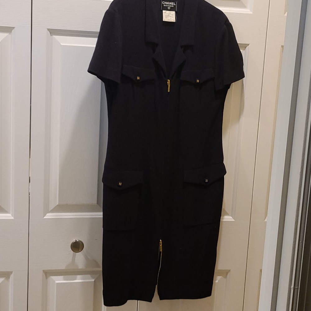 Vintage Navy Chanel Dress 44
